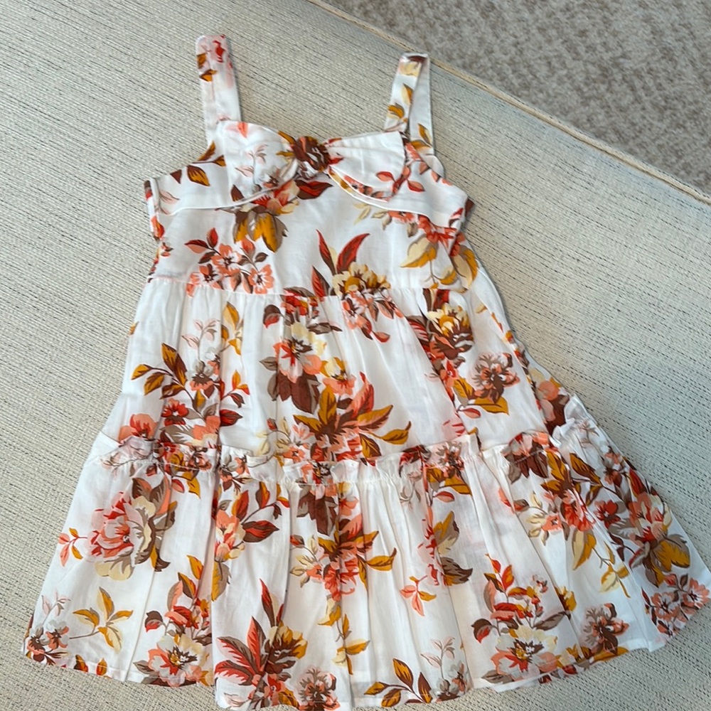 Janie and Jack Orange Brown Ruffled Tiered Sundress